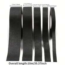 1 Roll Heat Resistant Self-Adhesive Hook And Loop Fastener Straps, For Automotive Wiring Harness Organization And Protection - No Power Required, Black Adhesive With White Backing, For Cable Management