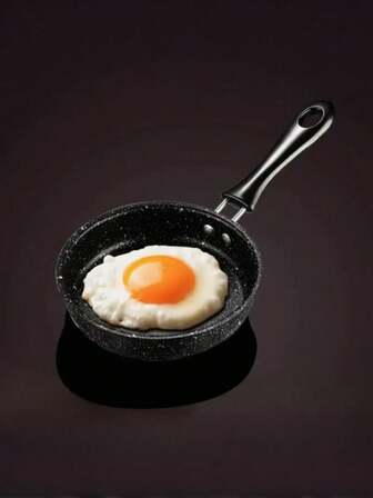 2pcs/1pc Portable Mini Non-Stick Egg Frying Pan, Suitable For Induction Cooktops And Gas Stoves - Perfect For Breakfast, Lunch, Dinner And Outdoor Cooking - A Portable And Convenient Kitchen Tool For Your Kitchen And Camping Trips