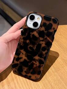 猎豹纹单件装极简拼接豹纹亮面保护硬壳手机壳，兼容三星/11/12/13/14/15/16/17 Pro Max - 彩色 - 查看 3