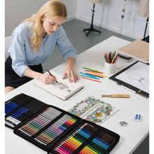 92 Pack Art Supplies Sketching Kit, Drawing Set With, Colored, Graphite ...