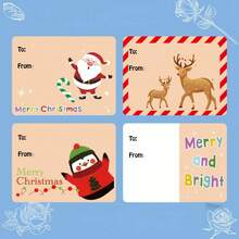 Christmas Sticker, 200 Sticker/Rolls, Christmas Holiday Sticker Labels, Waterproof Stickers, Waterproof Labels, Gift Stickers, Gift Packaging Supplies, Wrapping Paper, DIY Packaging, Suitable. Flower Wrapping Paper, Party Supplies, Flower Shop Supplies, DIY, Weddings, Anniversaries, Birthdays, Flower Shops, Birthday Gifts, Proposals, Christmas Gifts, Halloween, Christmas, Back-To-School Season, Thanksgiving, Mother's Day, Father's Day