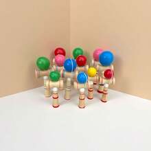 1pc 2025 New Kendama Skill Ball, Traditional Balance Game, Coordination Training, Gift For Boys/Girls, Birthday/Christmas/Holiday Gift - Multicolor - View 6
