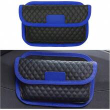 Organizador de bolsillo lateral para asiento de coche, bolsa de almacenamiento multifuncional para teléfonos, llaves, tarjetas, mini bolsa de relleno para consola de puerta, accesorios - Azul - Ver 11