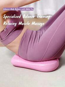 1 Piece Of New Home Treadmills, Yoga Inflatable Treadmills, PVC Foot Balance Pedals, Inflatable Treadmills, Balance Training Pads For Sports And Fitness Yoga (Pink) - 粉色 - 查看 2