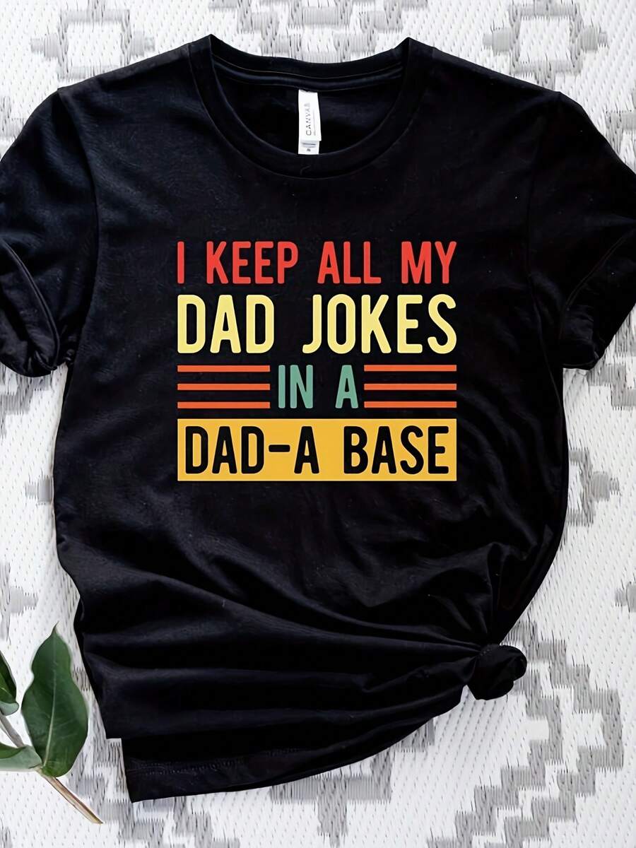 I Keep All My Dad Jokes In A Dad A Base Shirt, Father's Day Gift Tee, My Dad Jokes T-Shirt, Dad Jokes Gift Tshirt - 款式1 - 查看 1
