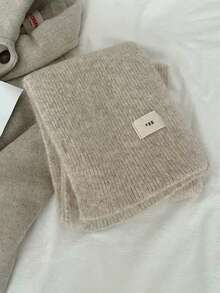 1 Khăn quàng cổ đan trang trí cho nữ, Khăn quàng cổ bằng vải cashmere đan mềm mại và ấm áp, Thích hợp cho học sinh, Kích thước nhỏ - Màu hoa vàng - Xem 6