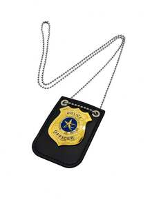 Fashionable Metal Sports-Style Badge, Cosplay Badge Necklace Accessory For Halloween Party, Masquerade