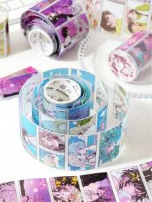 1pc - 2025 New PET Glitter Tape, Creative Die-Cut Tape, Cartoon Anime Planner Decorative Tape, DIY Sticker Material, Home Decor, Anime Stickers, Otaku Manga Style, Planner Supplies, Stitch Toys, Travel Toys, Classroom Fidget Toys, Mini Stuff, Bath Toys, Christmas Stationery, Stress Ball, Birthday Gift, Christmas Gift, Christmas Eve Gift, Perfect Gift, Toys, Games - Multicolor - View 7