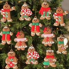 12pcs Gingerbread Man Decorations: Add A Sweet Atmosphere To Your Christmas Tree Decor! Christmas, Halloween, Thanksgiving, Easter Gifts, Christmas Trees, Santa Claus, Christmas Decorations, Gingerbread Houses, Christmas Gifts, Christmas Tree Ornaments, Christmas Gifts, Christmas