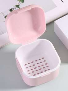 1pc Nail Tool Polishing Head Disinfection Box, Double Layer Filtration Thickened Cleaning Box, Portable Storage Box Suitable For Nail Salon - Multicolor - View 5