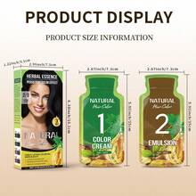 草本染发剂，草本半永久性染发剂，男女通用即时染发剂，植物提取物，滋养秀发，持久显色，染出时尚发色 - 彩色 - 查看 8