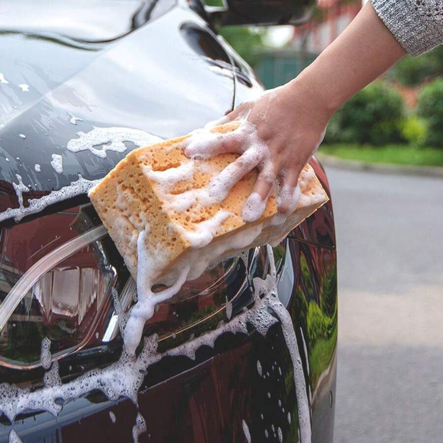 1 pieza Esponja grande de panal para lavar el coche, esponja de limpieza multiusos para coche, baño y cocina