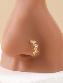 1pc Sexy Personalized Women's Pierced Nose Ring W-Shaped Nose Hoop Nose Stud Nose Jewelry, Party/Birthday Gift