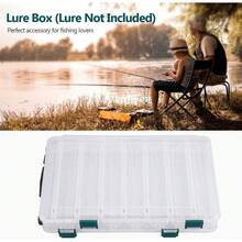 Dioche Cajas para Señuelos, Doble Cara A Prueba de Agua Visible de Plástico Claro Pesca Señuelos de Pesca Cebos Ganchos Accesorios de Pesca Caja de Almacenamiento de Accesorios Contenedor(14 Ranuras) - 1 - Ver 5