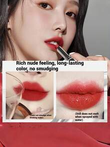 NOVO 防水防汗丝绒哑光唇膏，持久显色，色彩鲜艳，适合日常使用、旅行、户外、节日、生日、毕业典礼、派对、时尚妆容