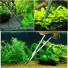Pinzette per piante acquatiche, forbici - Set di strumenti per acquari in acciaio inossidabile 3 in 1 per piante da acquario - Argento - Visualizzare 4