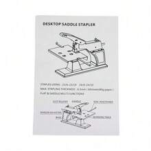 kangten 6.5mm A3 Manual Desktop Riding Stapler Office Saddle Stitch Stitchers Binder Office Manual Desktop Riding Stapler Saddle Stitch Stitchers Binding Machine Heavy Duty Saddle Stitch Stapler - Manual Binding Machine With 3000 Staples For Flat & Saddle Stapling, Max. Thickness 6.5mm A Nice Gift - 1 - View 10