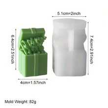 قالب سيليكون لصنع شمعة في صندوق هدايا عيد الميلاد - مرن وقابل لإعادة الاستخدام مع سهولة الفك، لديكور عيد الميلاد، صب الراتنج، صناعة الصابون والأعمال اليدوية الإيبوكسي، هدية عيد الميلاد المثالية للهواة الحرفيين - قالب سيليكون - أبيض - مشاهدة 14