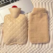 Lindo bolso de agua caliente mini a prueba de explosiones para calentar el vientre, con funda extraíble y reutilizable para calentar los pies y las manos - Multicolor - Ver 12