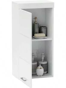 Armadio da bagno pensile con ante, armadio a muro, armadietto dei medicinali con ante, ripiani regolabili 37,2 x 24,5 x 76,8 cm, bianco