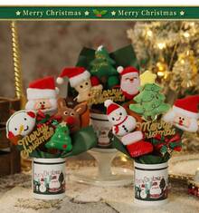 Meu coração derrete! Boneco de Papai Noel macio e fofinho, boneco de neve, enfeite artesanal cheio de poder de cura.