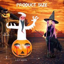 Calabaza Inflable de Halloween 1.2M, Decoracin Exterior para Al Aire Libre, Da de Muertos, Patio y Jardn - Calabaza Hinchable - Ver 3