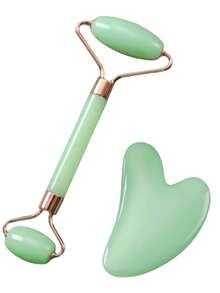 Jade Gua Sha Facial Care Set, Includes Facial Roller And Gua Sha Board, Effectively Relieves Puffiness And Redness, Suitable For Both Men And Women - Multicolor - View 12
