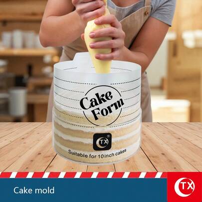 1/2/3pcs Adjustable Round Acrylic Cake Ring Mold Retractable Fondant Mousse Cream Chocolate Baking Ring Pastry Decoration Tool With Scale Baking Utensils