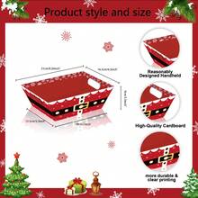 4pcs Christmas Gift Basket Set - Santa Claus Belt Cardboard Basket Bags, Christmas Party Favor Packaging Supplies, Christmas Candy Bags, Christmas Tree Baskets, Christmas Gift Bags, Christmas Gift Boxes - Multicolor - View 2
