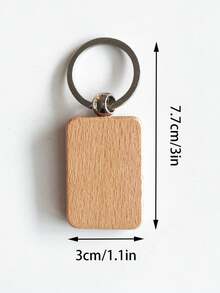 1pc Customized Photo Engraved Wooden Keychain, Pendant, Creative Small Item, Bag Charm, Wooden Tag, Keyring, DIY Accessory, School Backpack, Car Accessories, Cute Gift For Teachers, Christmas, Friends, Coworkers, Family, Boyfriend/Girlfriend