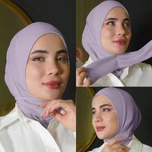 1PCS Thin Inner Hijab Women Plain Instant Turban,Threaded Texture Fabric - H78I - View 11