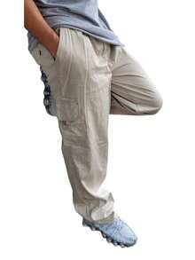 Men Pants - Beige - View 8