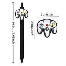 1 Stücke / 3 Stücke / 5 Stücke / 10 Stücke kreative Spielcontroller Kugelschreiber in runder Form, ein süßer und attraktiver Druckknopf-Schreibstift mit hoher Qualität, ein verspielter und niedlicher schwarzer und weißer Spielcontroller, Schulmaterial, Schreibstift für Lehrer, Büromaterial