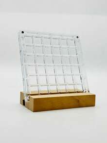 1pc 36/33/17 Grids Acrylic Square Transparent Seashell Storage Box, Beach Stones Specimen Display, Mini Jewelry Box, Handmade Gift, Decorative Desktop Organizer Box, DIY Storage Box, Holiday Gift For Women Storage Organizer Travel Essentials Back To School Dormitory Storage