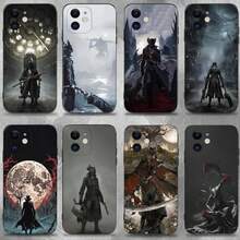 Funda de teléfono del juego Bloodborne compatible con iPhone 16, 15, 14, 13, 12, 11 Plus, Pro Max, XS, X, XR, SE, Mini, 8, 7, de silicona suave negra. Funda compatible con iPhone 17 Pro Max, 17 Pro, 17 - Z6 - Ver 3