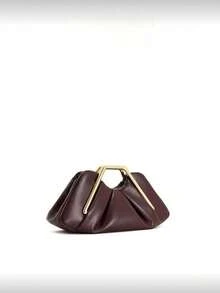 Nuevo bolso de mano de moda retro con diseño de nube arrugada, hecho de tela de PU, con herrajes metálicos únicos. Bolso de moda retro de alta gama, adecuado para mujeres, estudiantes universitarias, citas, fiestas y otras ocasiones