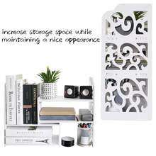 Corner Desk Organizer, Equipped With An Adjustable Study Bookshelf For Books, Documents And Office Supplies. Space-Saving Multi-Functional Storage Rack, Nail Board Design, Expandable Width, Durable Metal Frame - A - View 6