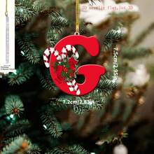 1 pièce Lettre anglaise plate en acrylique pour décoration suspendue, décoration d'arbre de Noël pour la maison et les fêtes, cadeau de vacances - sans pile nécessaire, décoration d'arbre de Noël, décoration de fête du Nouvel An, ornement suspendu, convient pour la décoration d'intérieur hivernale et les célébrations de vacances, fête de festival, fête de Noël, décoration de chambre, décoration de vacances, décoration de festival, faveur de fête, décoration de fête de Noël amusante, Joyeux Noël, Bonne année, décoration de Noël, cadeau de Noël parfait pour les amis