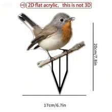 قطعة واحدة لوح ديكوري من الروبن مسطح 2D، للاستخدام الخارجي، مناسب لأواني الزهور والحدائق و الساحات الخارجية، الأعياد، وتزيين حديقة المنزل، لافتة ديكورية خارجية متينة، وتكون مسطحة على الأرض ، ملتقط شعار ضوء الشمس