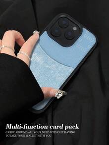 1pc Denim Fabric Wallet Phone Case, Compatible With Iphone 15/14/13/12/11/17/16 Pro Max/17/16 Plus/17 Air/16e, Galaxy, Pixel, High-End Luxury For Men & Women, Precise Cutouts For Charging And Buttons, Reasonable Card Slots Layout, Practical And Fashionable, Convenient For Daily Commute Or Travel, Enhances The Quality Of Personal Items.