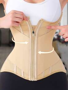 1 pieza Entrenador de cintura de corsé para mujer, moldeador corporal, faja reductora, top de control de abdomen, colombianas para mujer, faja reductora de abdomen, ropa interior moldeadora
