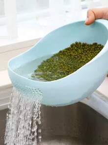 厨房淘米漏勺家用沥水篮蔬菜水果洗菜盆 - 彩色 - 查看 5