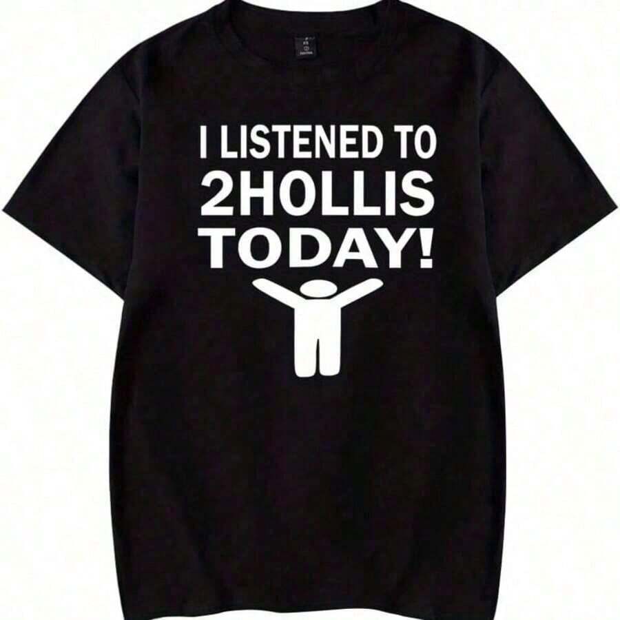 Summer BestsellersThe Most Popular I Listen To 2Hollis Today T-Shirt Short-Sleeved Men Fashion Casual Summer Teesupple - màu đen - Xem 1