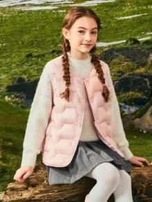 Balabala 2025年冬季女童轻薄羽绒背心 防水保暖