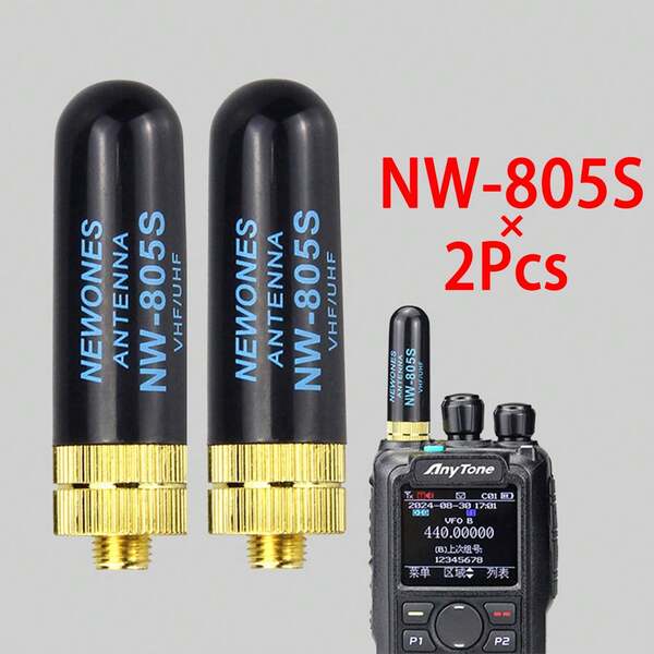 2 piezas - Antena corta hembra VHF/UHF 144/430MHz apta para 5RM, K5Plus, UV-21R, UV-5R, TD-, interfaces SMA-F