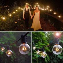 G40 Outdoor Solar String Lights 100 Ft Outdoor Solar String Lights With 50 LED Shatterproof Bulbs, Dimmable And Timer, 8 Light Modes, G40 Waterproof Solar String Lights For Outdoor Backyard Party Decorations - Warm Lighting - View 3