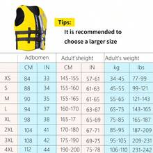 HISEA Adult Water Sports Swimming Vest; Men's Outdoor Sports And Swimming Equipment; Women's Outdoor Fishing Buoyancy Suit; Side Zipper Surfing Buoyancy Vest - Yellow - View 14