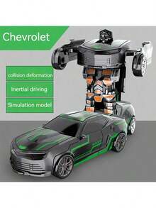Collision Robot Car, Inertial Car Collision Transforms Into Robot, Inertial Car Model Transforms After Collision, Collision Car Robot Racing Car Model - Multicolor - View 14