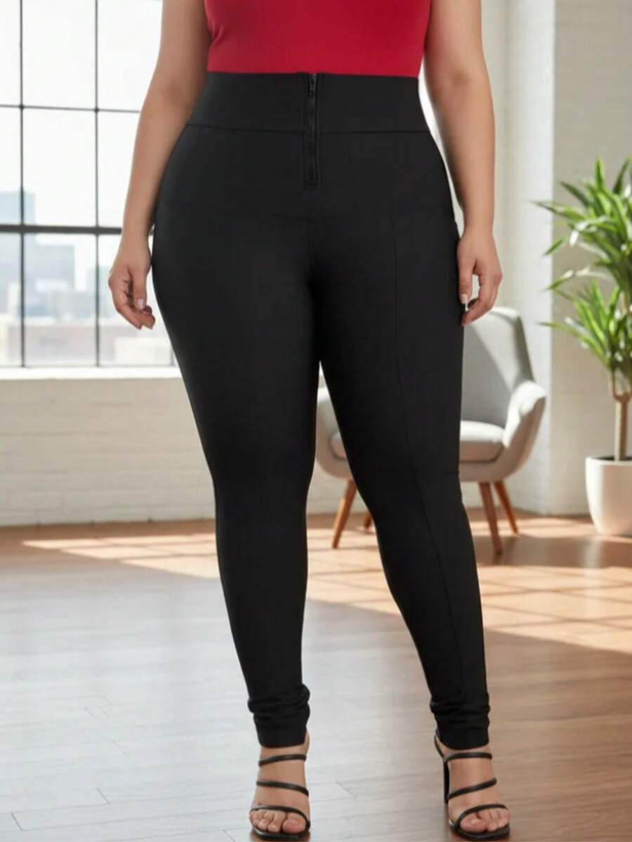 PLUS SIZE SUPLEX SUPER POWER LIPO SHAPING LEGGING PANTS - màu đen - Xem 1