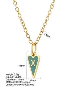 1pc Fashion Personalized 26 Initial Letter Pendant Necklace, Versatile Design Suitable For Christmas Wear & Gift - Gold - View 27